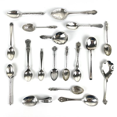 Lot 140 - A collection of silver spoons.