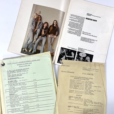 Lot 151 - STATUS QUO. A 20th anniversary Concert BBC Concert Running Order.