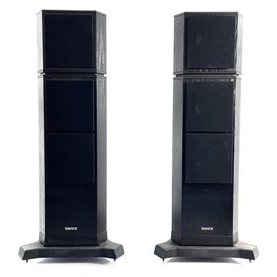 Lot 138 - A pair of 'Tannoy' Dual Concentric floor standing stereo speakers.