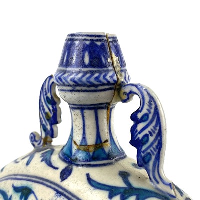 Lot 1004 - A Multan pottery moon flask, Sindh, Pakistan, 19th century.