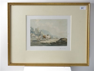 Lot 214 - Peter LE CAVE (act.c.1769-1816) Drover Passing...