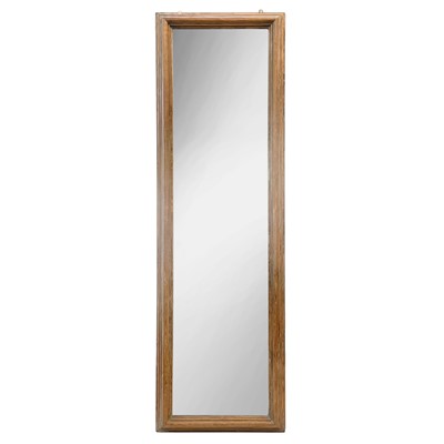 Lot 139 - An oak framed rectangular wall mirror.