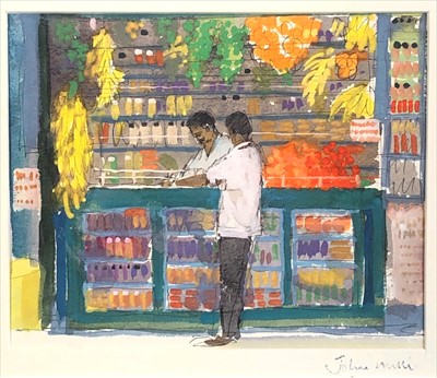 Lot 428 - John MILLER (1931-2002) 'Fruit Stall', Panjim,...