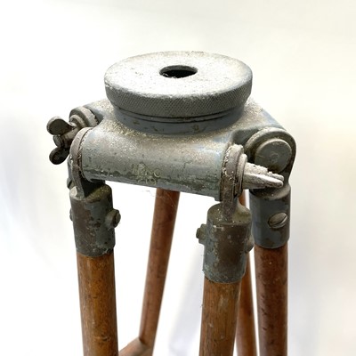 Lot 390 - A 20th century theodolite tripod stand with...