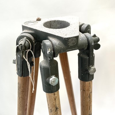 Lot 390 - A 20th century theodolite tripod stand with...