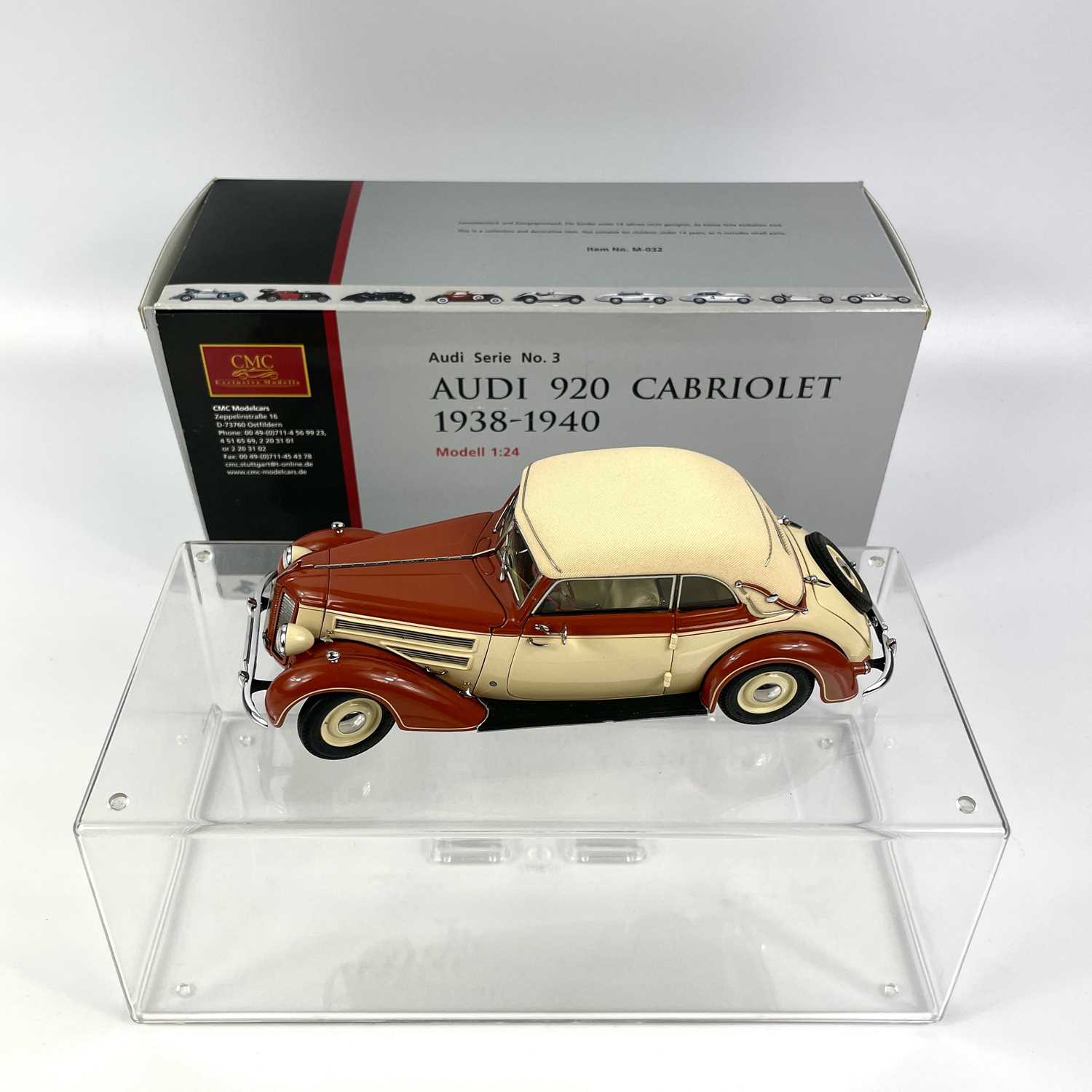 Lot 707 - CMC Exclusive Modelle 1:24 Scale Audi 920 Cabriolet 1938-40.