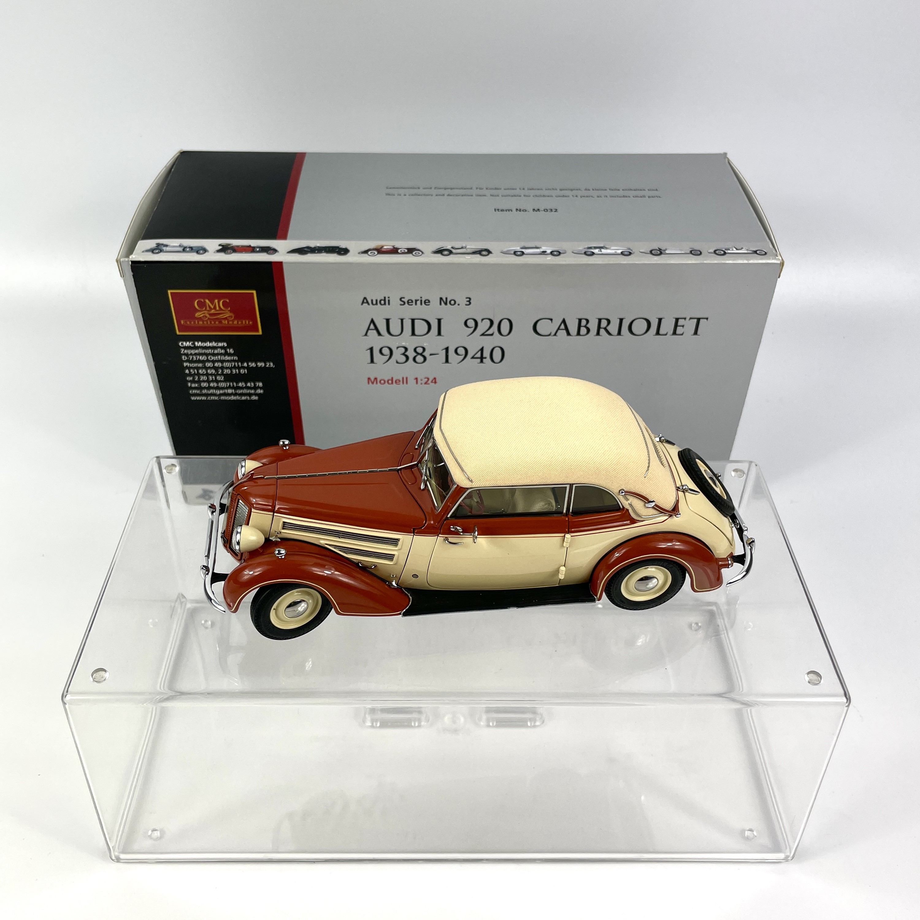 CMC 1938 - 1940 Audi 920 Cabriolet échelle 1:24 M-032 CMC 1938 - 1940 Audi 920 Cabriolet échelle 1:24 M-032