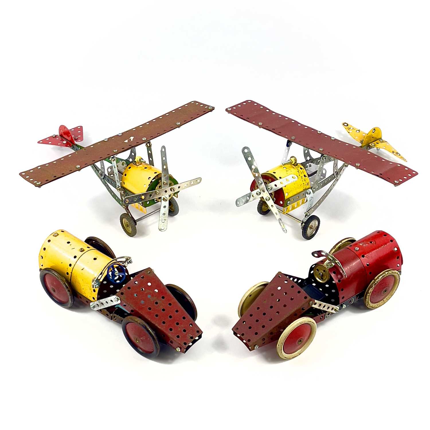 Lot 872 - Meccano - Motor Car and Aeroplane Models (x4).