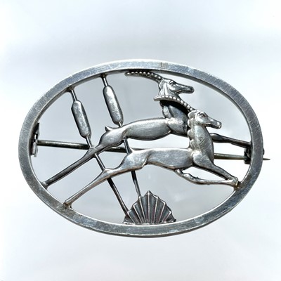 Lot 188 - A 1960's Geoffrey Bellamy silver brooch.