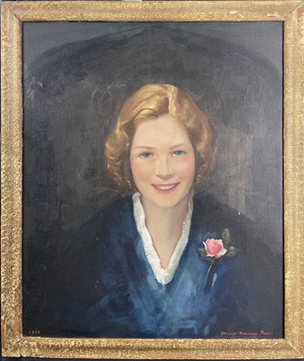 Lot 1469 - Donald Sinclair Swan Portrait of a young woman...