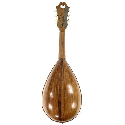 Lot 165 - A 'Stridente' Neopolitan mandolin with mother of pearl inlays.