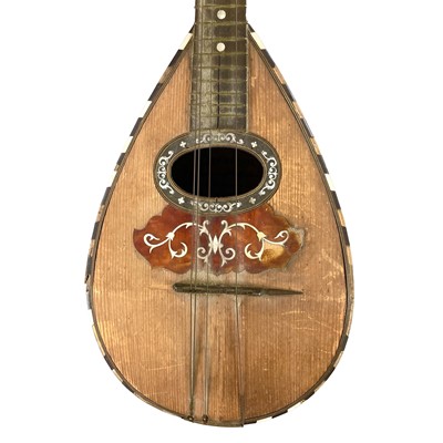 Lot 165 - A 'Stridente' Neopolitan mandolin with mother of pearl inlays.