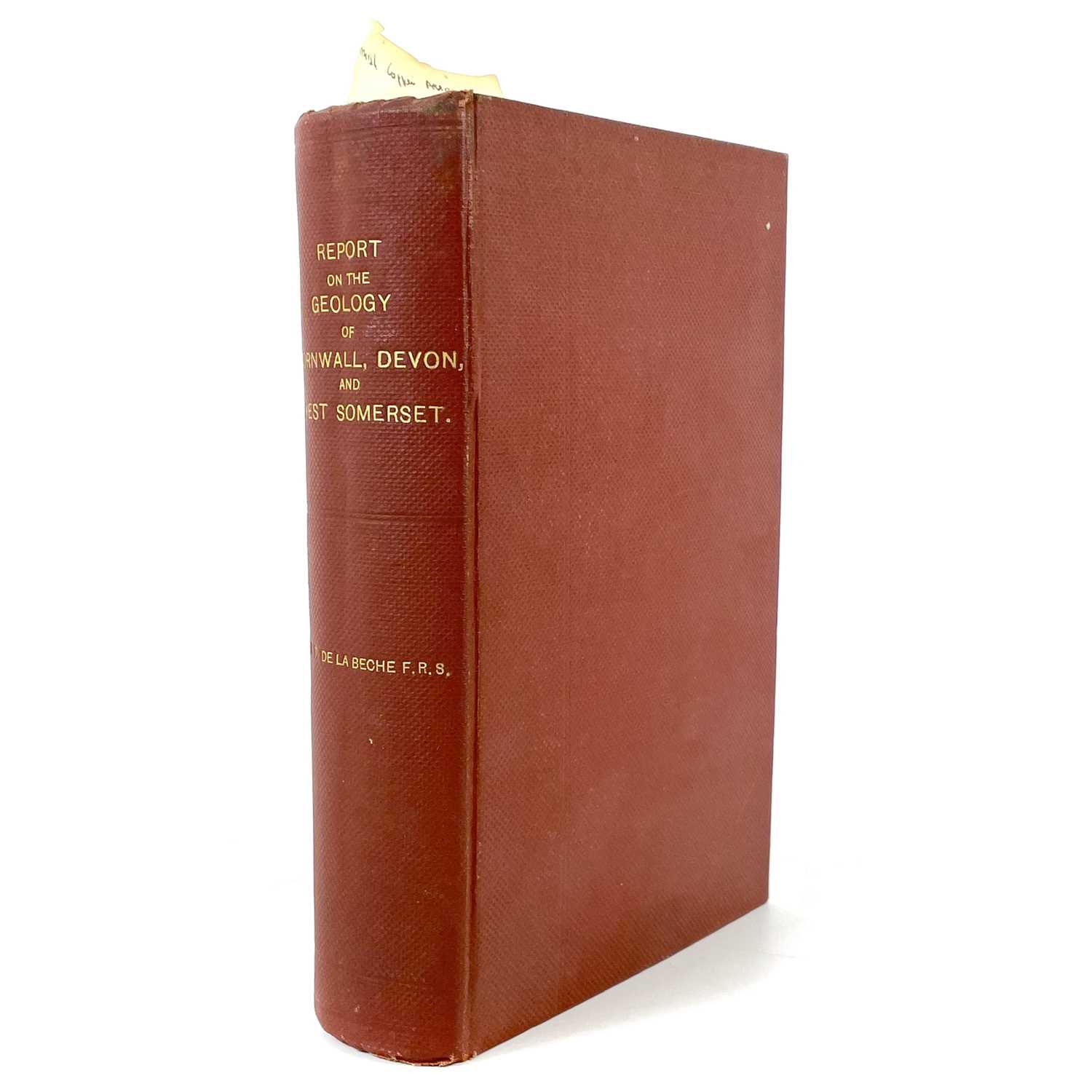 Lot 44 - Henry T. De La Beche. 'Report on The Geology of Cornwall, Devon, and West Somerset,'