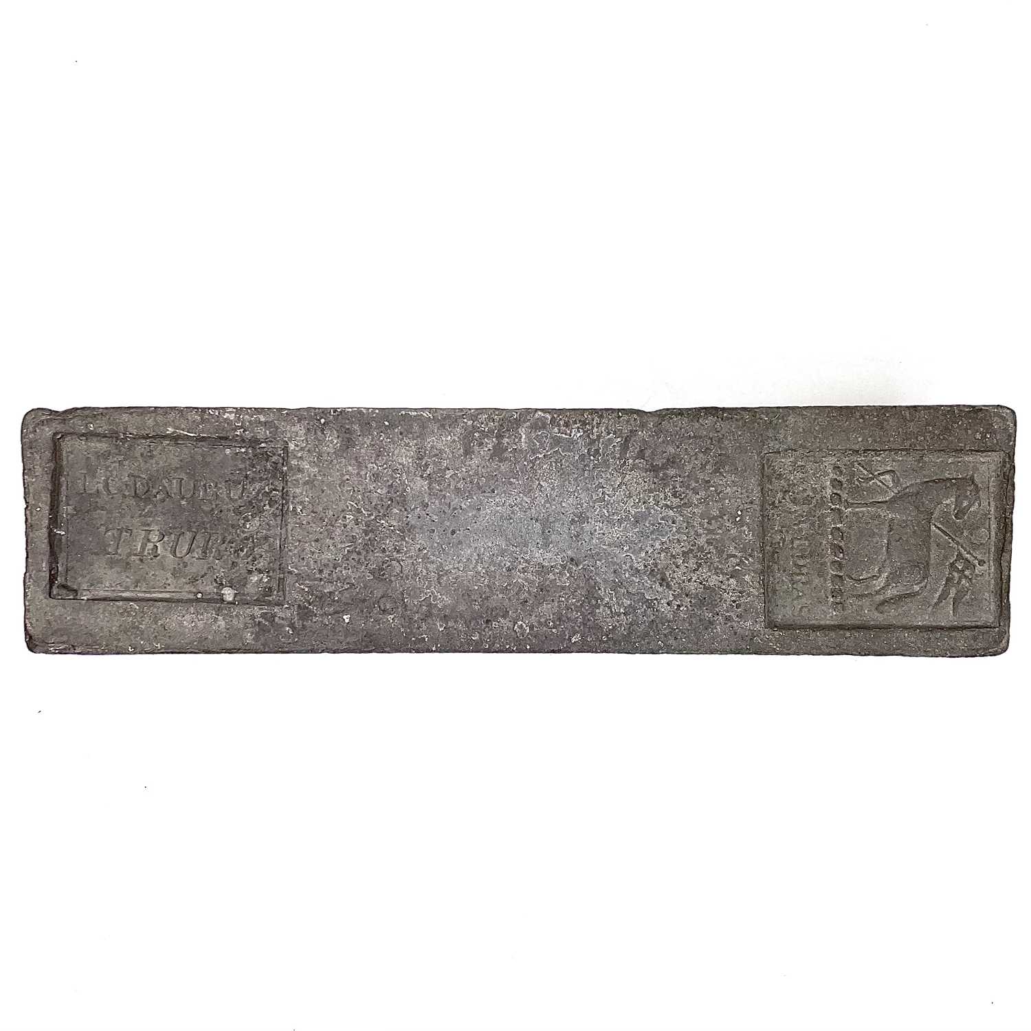 Lot 85 A 56lb Cornish tin ingot from Carvedras