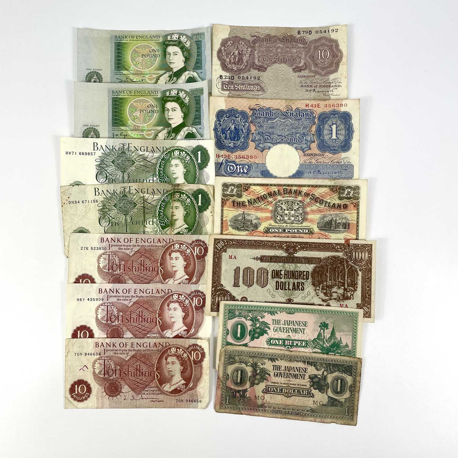 Lot 259 - Scotland, England & Japanese Occupation Banknotes.