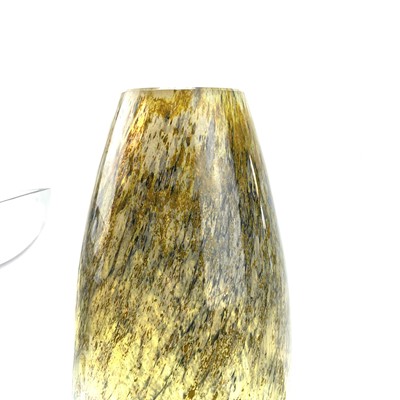 Lot 922 - A Scandinavian art glass vase, engraved...