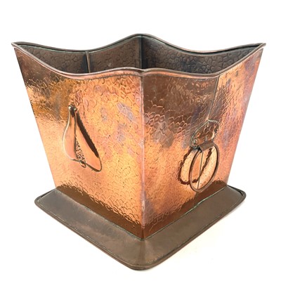 Lot 239 - An Arts and Crafts copper planter, of tapered...