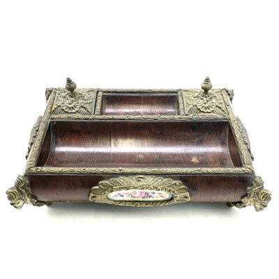Lot 161 - A French kingwood and gilt brass mounted desk...