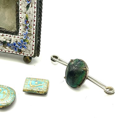 Lot 244 - A Russian silver and enamel cross, probably...