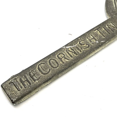 Lot 255 - The Cornish Tin Smelting Co Redruth ingot bar,...