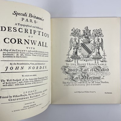 Lot 51 - JOHN NORDEN. 'John Norden's Manuscript Maps of Cornwall and its Nine Hundreds'.