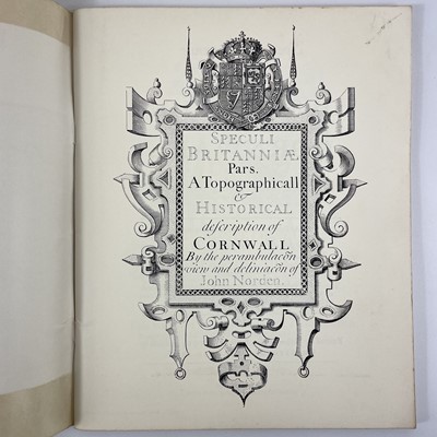 Lot 51 - JOHN NORDEN. 'John Norden's Manuscript Maps of Cornwall and its Nine Hundreds'.