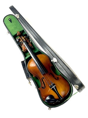 Lot 206 - A 'Hsinghai' Antonio Stradivarius reproduction violin with case and bow.