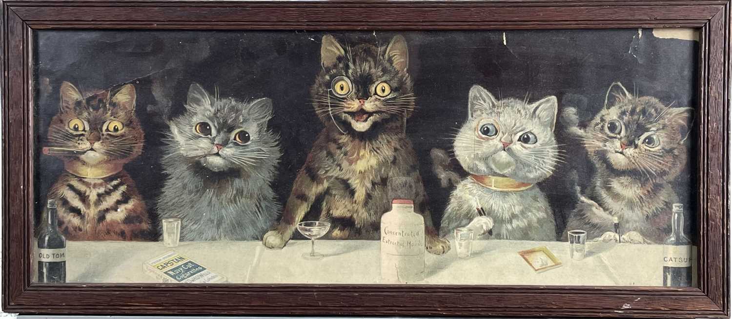 Lot 258 - An amusing pair of Louis Wain style