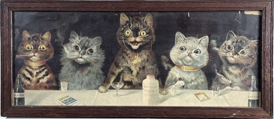 Lot 258 - An amusing pair of Louis Wain style...