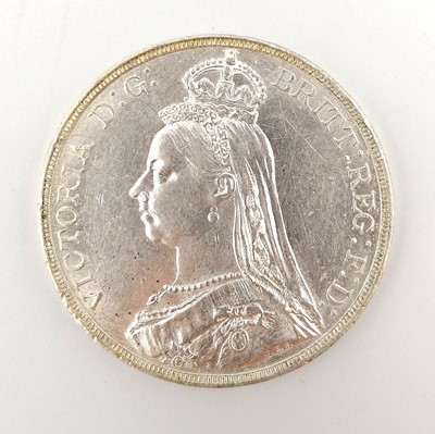 Lot 193 - Great Britain Silver Jubilee Head Queen Victoria Crowns x2.