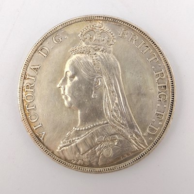 Lot 193 - Great Britain Silver Jubilee Head Queen Victoria Crowns x2.