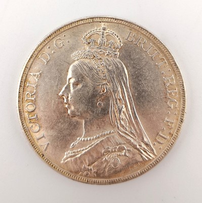 Lot 193 - Great Britain Silver Jubilee Head Queen Victoria Crowns x2.