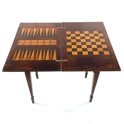 Lot 1875 - A late Victorian walnut and inlaid games and...