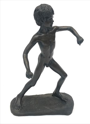 Lot 170 - A 20th century composition bronzed figure, of...