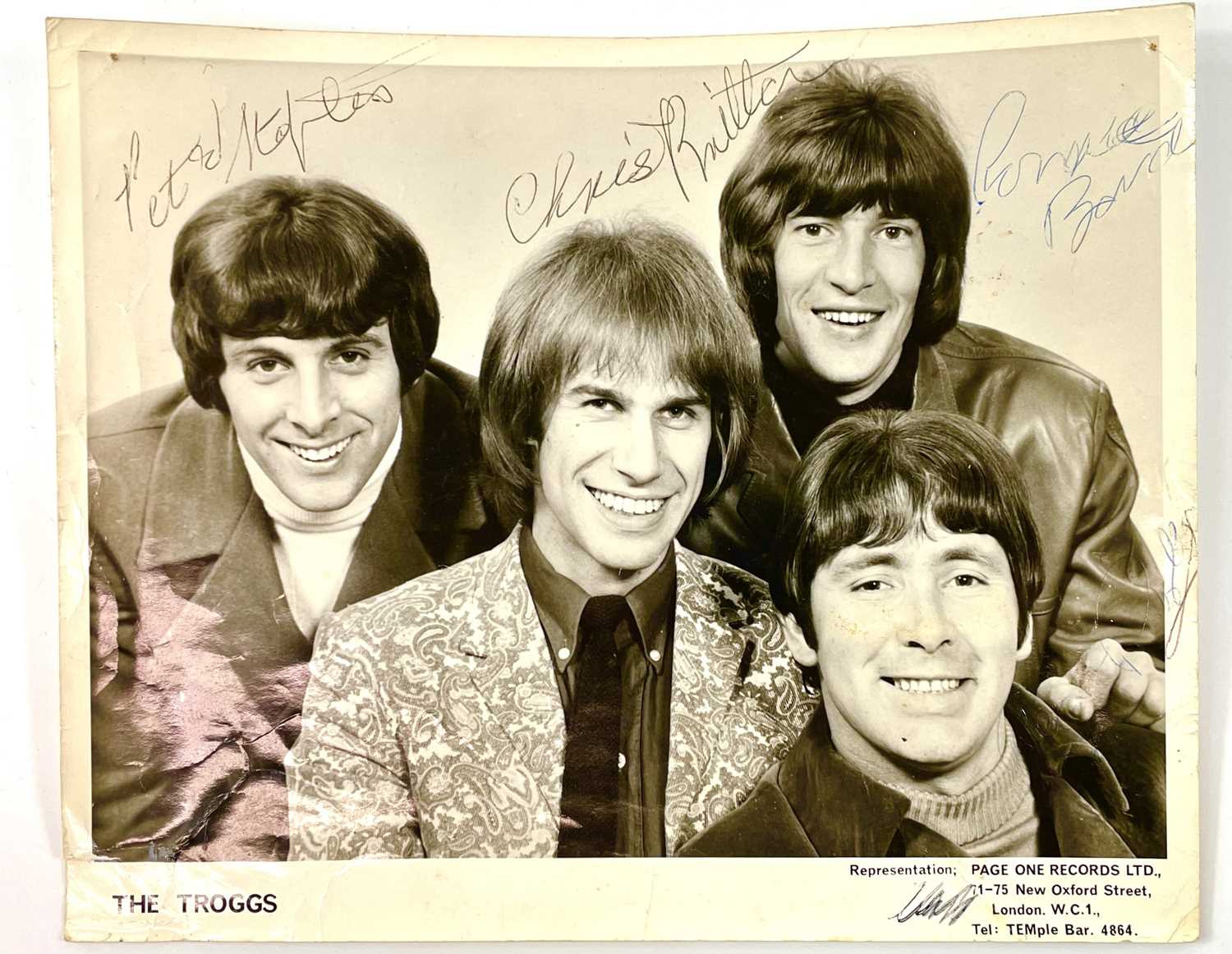 Lot 946 - "The Troggs" signed photograph.