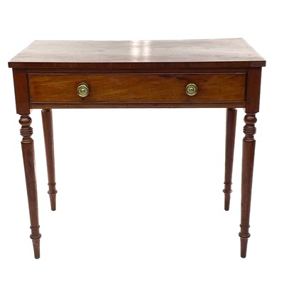 Lot 1908 - A late George III mahogany side table, fitted...