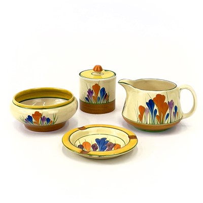 Lot 459 - A collection of Clarice Cliff 'Crocus' pattern ceramics.