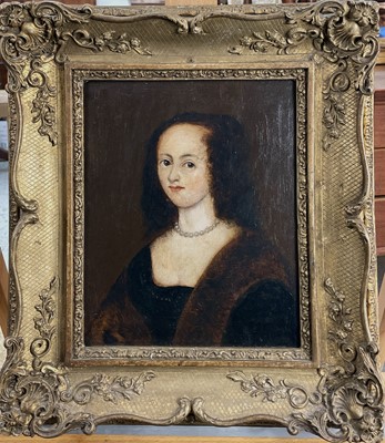 Lot 1468 - Continental School 19th century Lady with a...