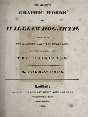 Lot 329 - THOMAS COOK. 'The Genuine Graphic Works of William Hogarth,'