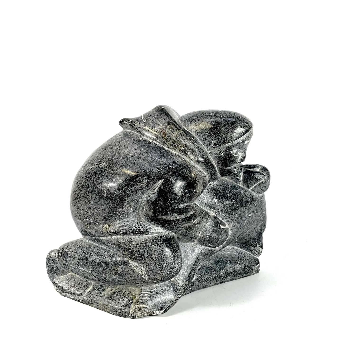 Lot 132 - A 20th century Inuit carved soapstone