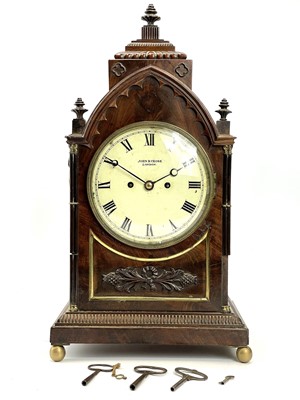 Lot 1725 - A Regency mahogany bracket clock, by John Cross, London.