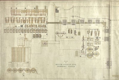 Lot 344 - An early 20th century technical drawing of a...