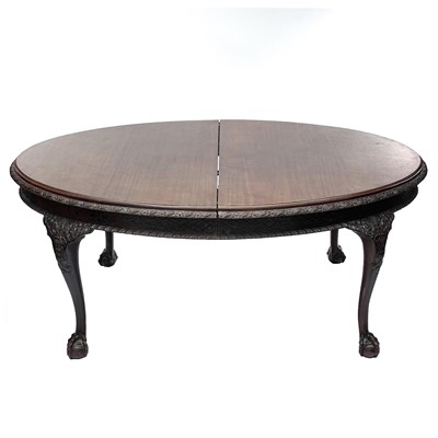 Lot 1834 - A late Victorian mahogany oval extending dining table.