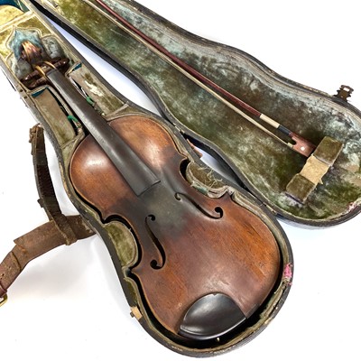 Lot 287 - A stamped 'Duke' of London violin