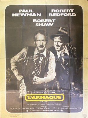 Lot 989 - Film Poster - Robert Redford/Paul Newman "L'Arnaque" (French name for "The Sting")