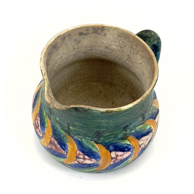 Lot 406 - Ella Napper, Lamorna, A painted pottery jug.