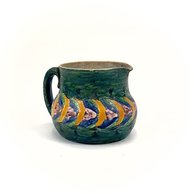 Lot 406 - Ella Napper, Lamorna, A painted pottery jug.