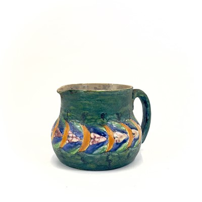 Lot 406 - Ella Napper, Lamorna, A painted pottery jug.