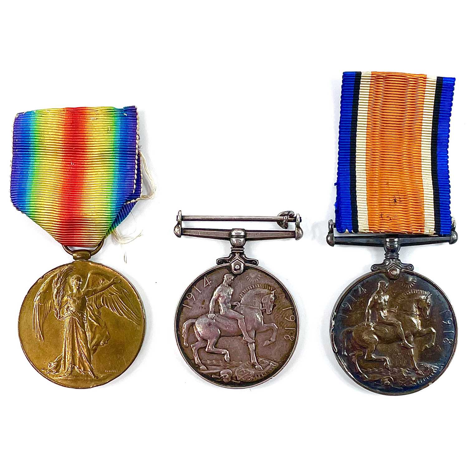 Lot 323 - First World War Medals (x3).
