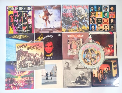 Lot 235 - SHAM 69 signed album with fourteen ROCK and NEW WAVE 12" albums.